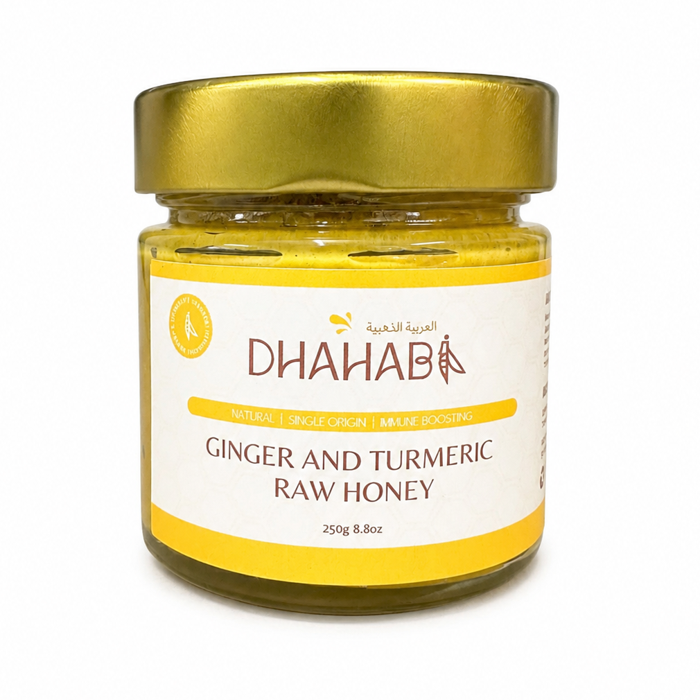Dhahabi Raw Honey Infusions: Ginger & Turmeric Honey 250g