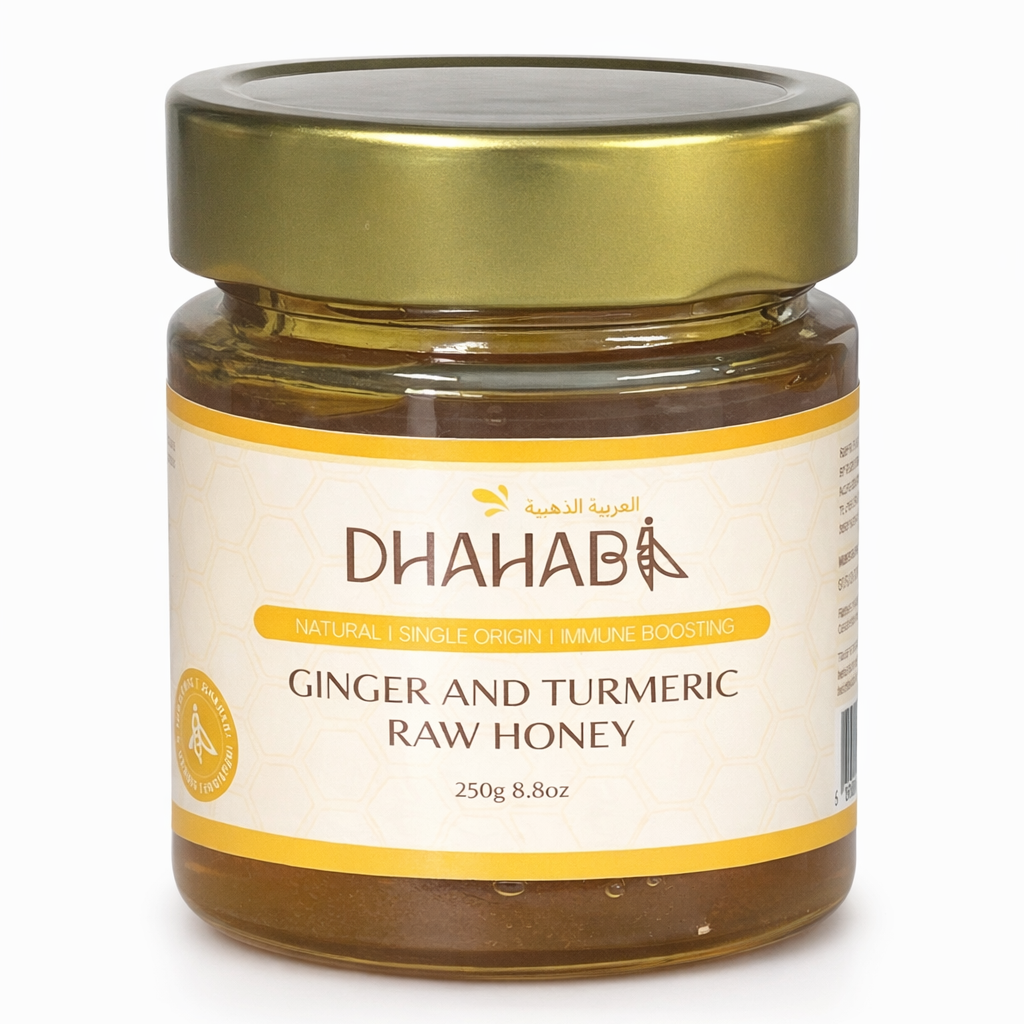 Dhahabi Raw Honey Infusions: Ginger & Turmeric Honey 250g